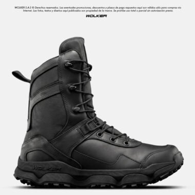 Botas Militares Forza Cuero alta V_tex / Side Zipper