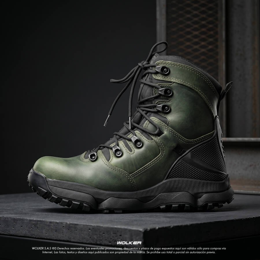 BOTAS INDUSTRIALES DE SEGURIDAD STARK NEGRO EN CUERO WOLKER PERFORMANCE VERDE 9 BOTAS INDUSTRIALES DE SEGURIDAD STARK NEGRO EN CUERO WOLKER PERFORMANCE VERDE 9