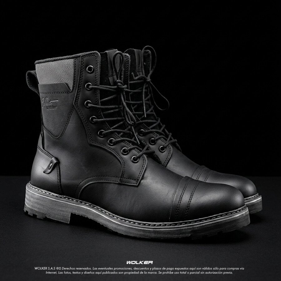 Botas clasicas para Hombre Wolker Standford Negro 100% cuero envio gratis a todo Colombia wolker.com.co 9