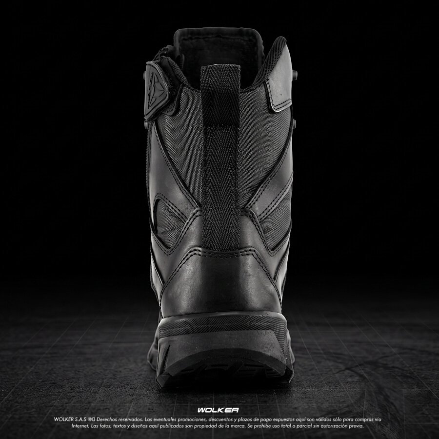 Botas Militares Wolker referencia FASTER BLACK, caña alta en cuero para hombre, envios gratis a todo Colombia Amazon. 12