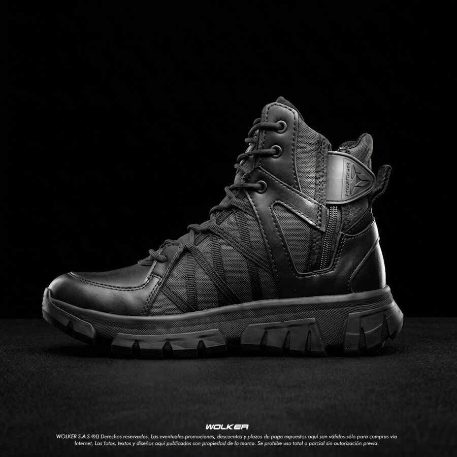Bota Militar Wolker Colombia onmicro caña media con cierre lateral Suela caucho negro Cuero Hombre Envio gratis Tienda 17 Bota Militar Wolker Colombia onmicro caña media con cierre lateral Suela caucho negro Cuero Hombre Envio gratis Tienda 17