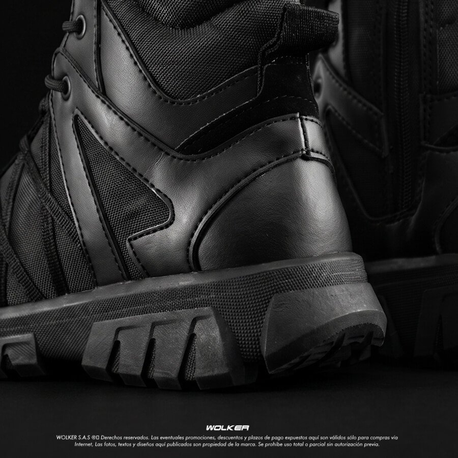 Botas Militaress Wolker Voltha caña alta onmicro en cuero cierre lateral suela caucho tactical policia envio gratis tienda 10