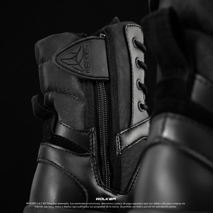 Botas Militaress Wolker Voltha caña alta onmicro en cuero cierre lateral suela caucho tactical policia envio gratis tienda 11