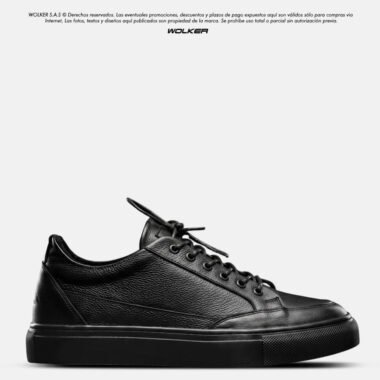 Sneakers ★ Mason Black ★ / 100% Cuero Genuino Italiano.