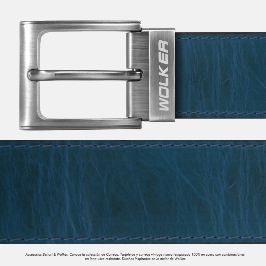 BILLETERA BELFORT WOLKER EN CUERO PARA HOMBRE TALLA 36 - 6 AZUL