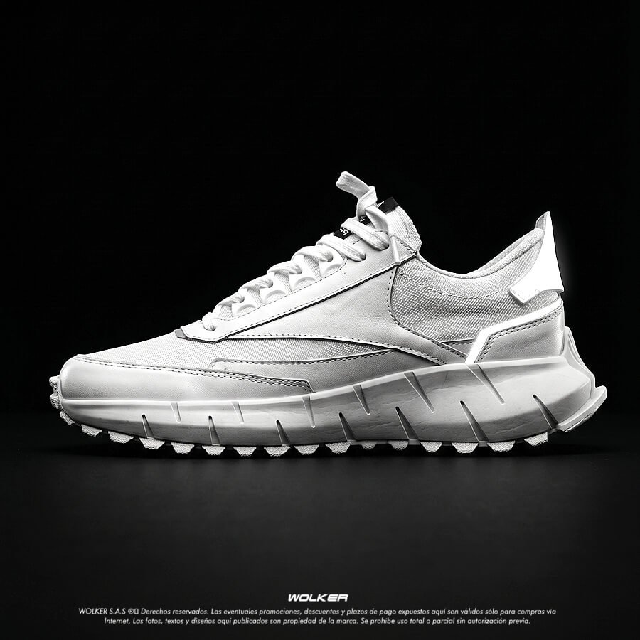 Zapatillas Tenis Icon Blanco, alto rendimiento, Zapatillas en cuero, Tenis para correr, Running shoes, Trekking, Hiking, Tenis para hombre en cuero sport Wolker Belfort 11