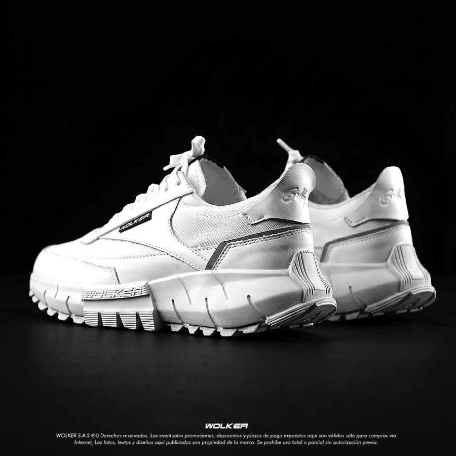 Zapatillas Tenis Icon Blanco, alto rendimiento, Zapatillas en cuero, Tenis para correr, Running shoes, Trekking, Hiking, Tenis para hombre en cuero sport Wolker Belfort 12