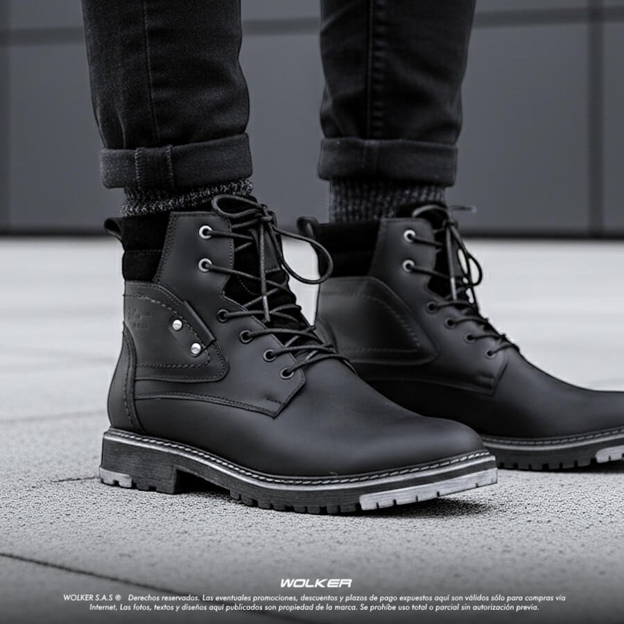 Botas Belmont negro wolker (1)