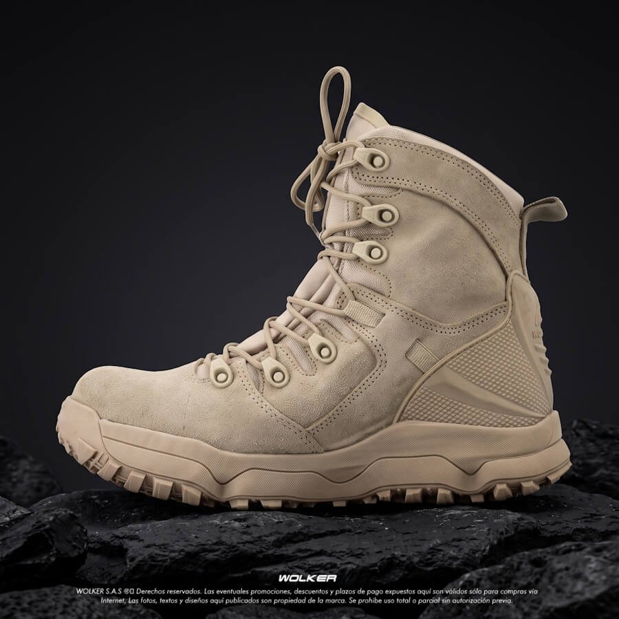 Botas Industriales Wolker puntera en composite, Botas en cuero para hombre, Botas Stark industrial seguridad 1 Botas Arena beige 10