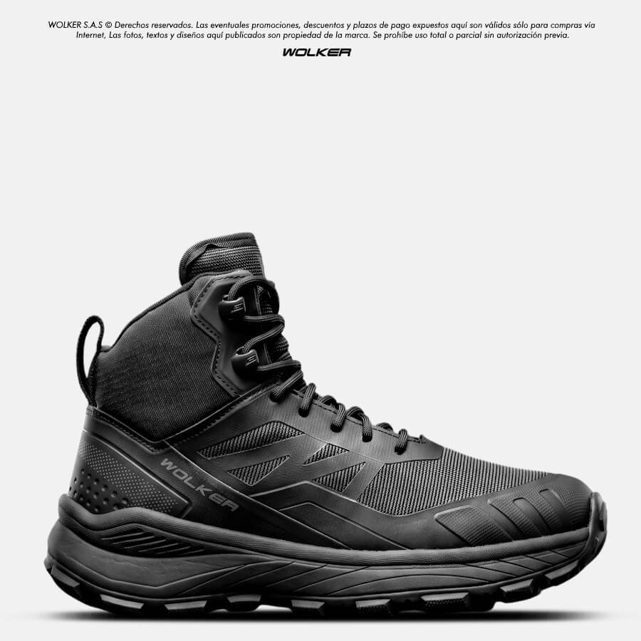 Botas Outdoor Wolker Trek Negro capellada inyectada, Trekking hiking outdoor performance V_TEX 1 Botas Outdoor Wolker Trek Negro capellada inyectada, Trekking hiking outdoor performance V_TEX 1