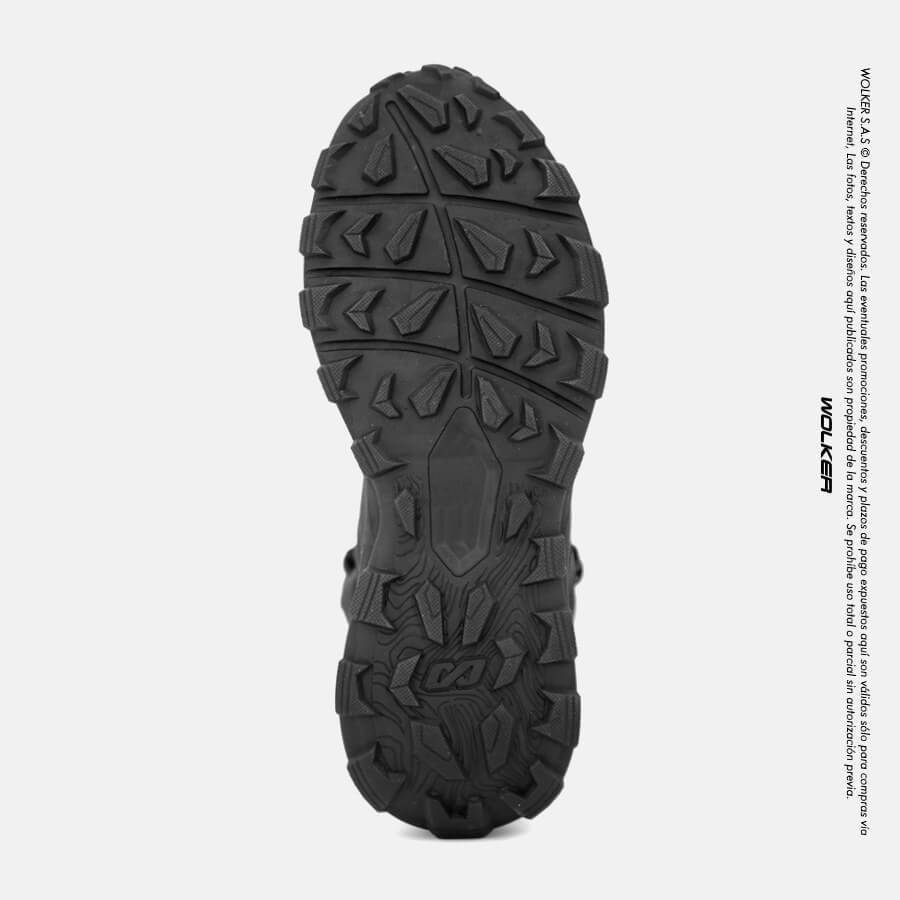 Botas Outdoor Wolker Trek Negro capellada inyectada, Trekking hiking outdoor performance V_TEX 5
