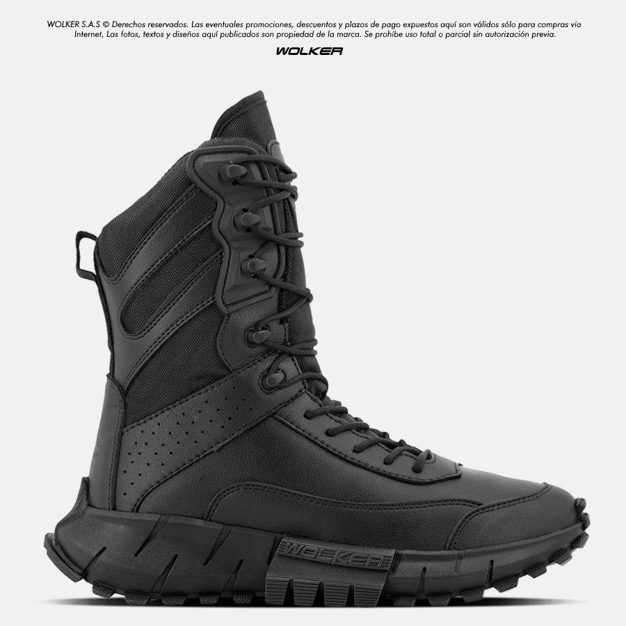 Botas Militares Wolker microfiber vtex tropa cuero alta version 2 caña media con cierre lateral botas tacticas policia 1 Botas Militares Wolker microfiber vtex tropa cuero alta version 2 caña media con cierre lateral botas tacticas policia 1