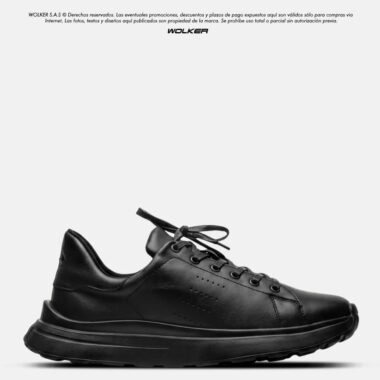 Sneakers Prime Black N.N / Suela Eva ultra livianos / Cuero.